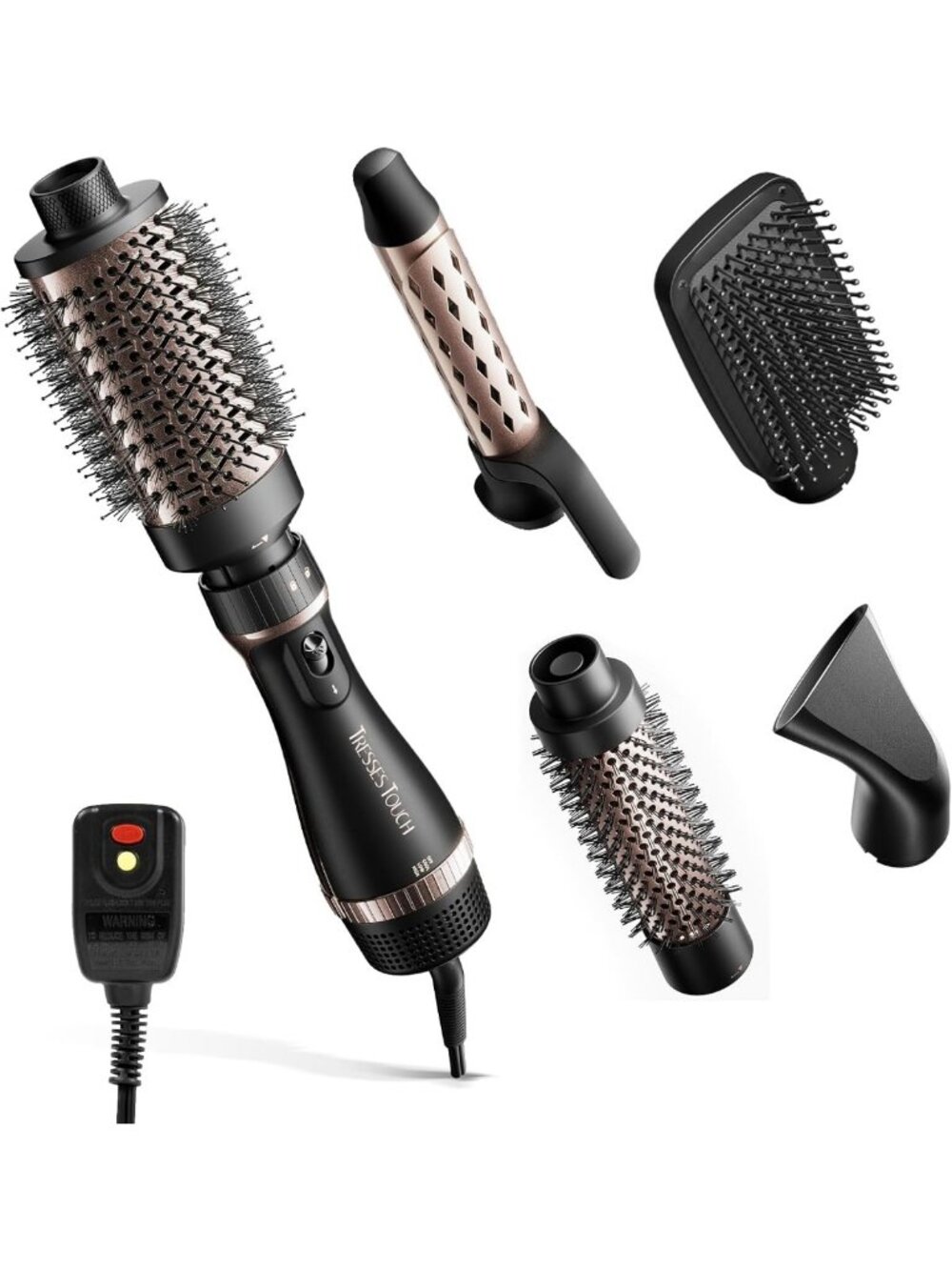 5-in-1 Hot Air Hair Dryer Brush Set for Salon Blowouts, Curls & Volume, Less
